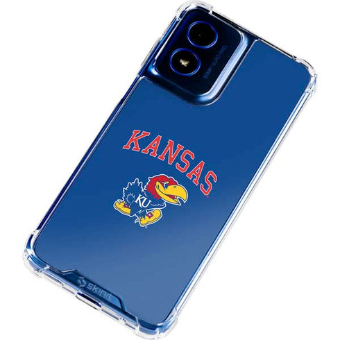 University of Kansas Collegiate Text Moto G 5G (2024) Clear Case
