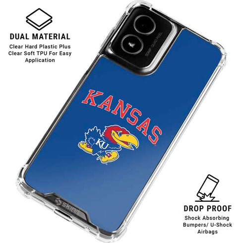 University of Kansas Collegiate Text Moto G Power 5G (2024) Clear Case