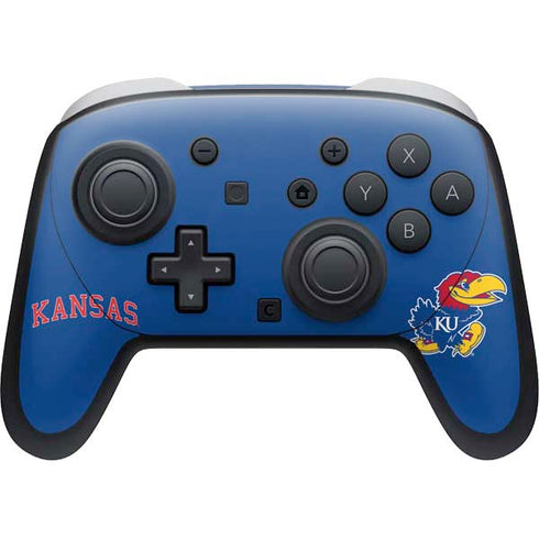 University of Kansas Collegiate Text Nintendo Switch 2 (2025) Pro Controller Skin