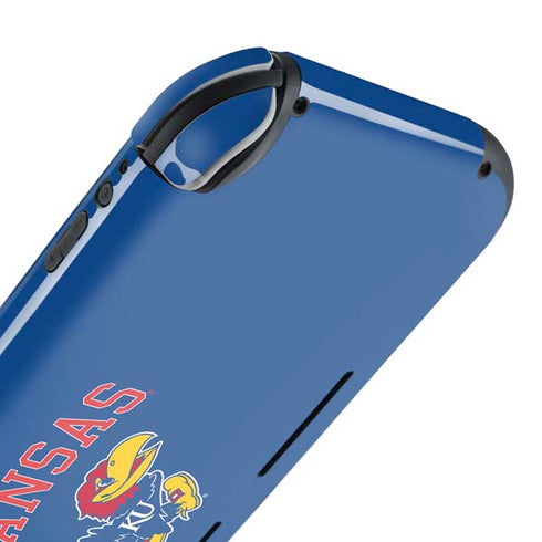 University of Kansas Collegiate Text Nintendo Switch Lite Skin