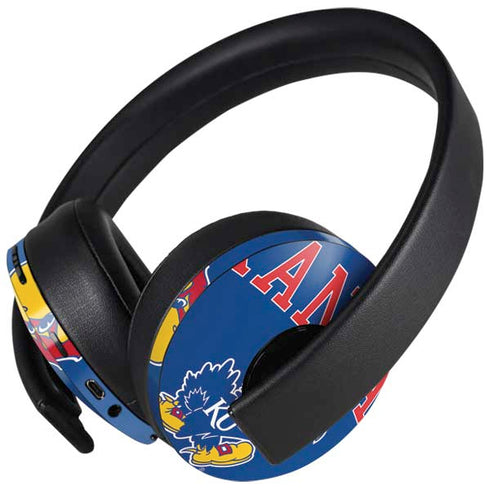 University of Kansas Collegiate Text PlayStation 4 Gold Wireless Headset Skin