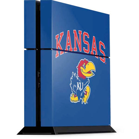 University of Kansas Collegiate Text PlayStation PS4 Skins