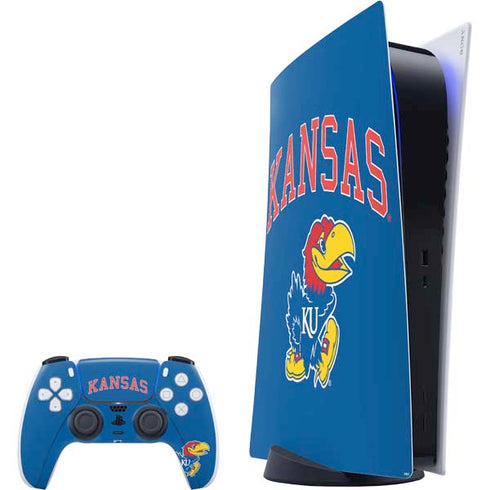 University of Kansas Collegiate Text PlayStation PS5 Skins