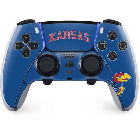 University of Kansas Collegiate Text PS5 DualSense Edge Pro Controller Skin