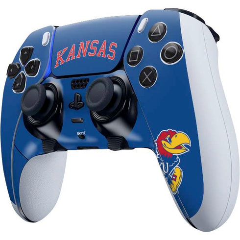 University of Kansas Collegiate Text PS5 DualSense Edge Pro Controller Skin