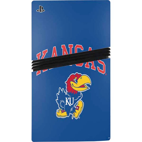 University of Kansas Collegiate Text PS5 Pro Console Skin