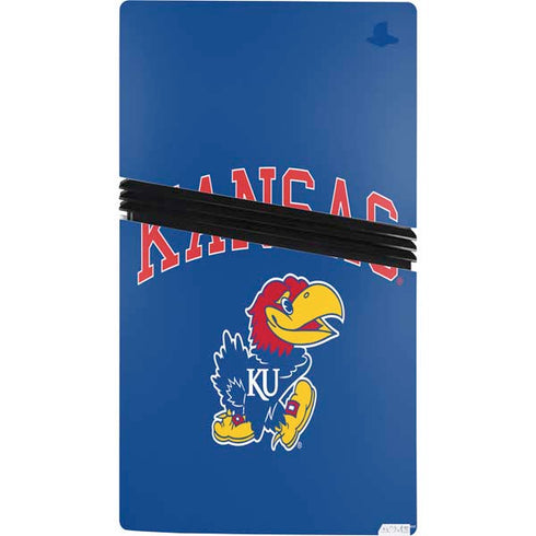 University of Kansas Collegiate Text PS5 Pro Console Skin