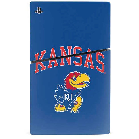 University of Kansas Collegiate Text PS5 Slim Digital Edition Console Skin