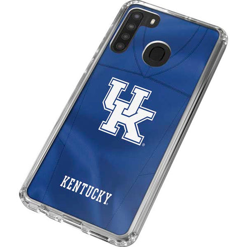 University of Kentucky Blue Jersey Galaxy A21 Clear Case
