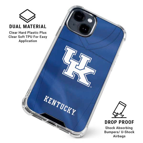 University of Kentucky Blue Jersey iPhone 14 Plus Clear Case