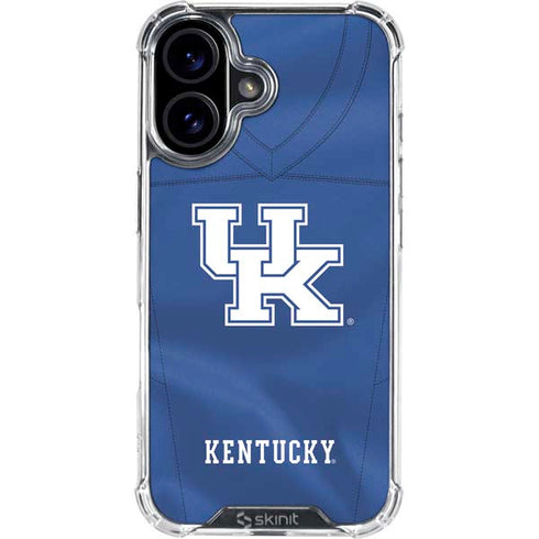 University of Kentucky Blue Jersey iPhone 16 Plus Clear Case