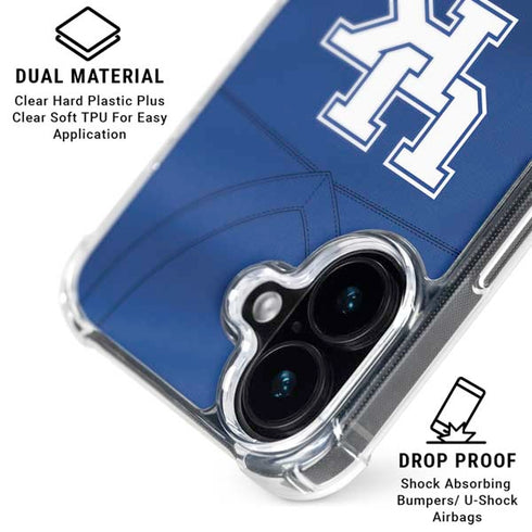 University of Kentucky Blue Jersey iPhone 16 Plus Clear Case