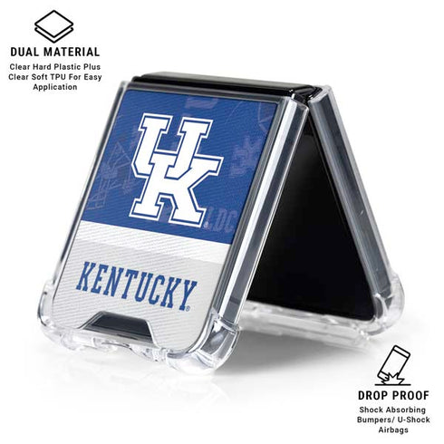 University of Kentucky Jersey Split Galaxy Z Flip6 Clear Case
