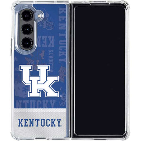 University of Kentucky Jersey Split Galaxy Z Fold5 5G Clear Case