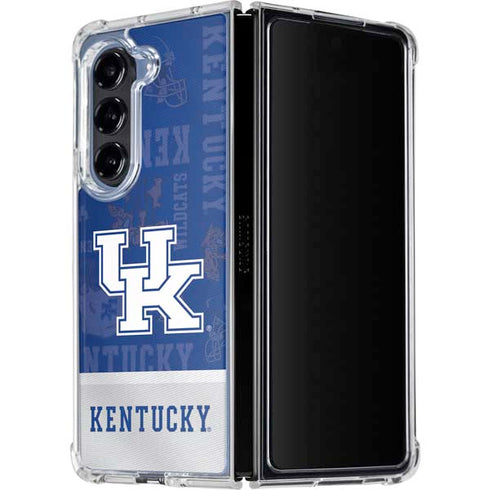 University of Kentucky Jersey Split Galaxy Z Fold5 5G Clear Case