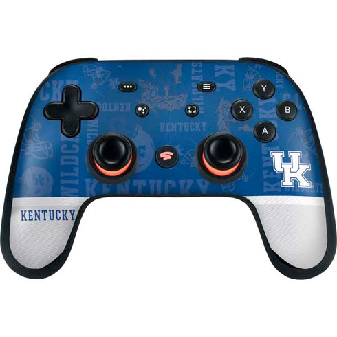 University of Kentucky Jersey Split Google Stadia Controller Skin