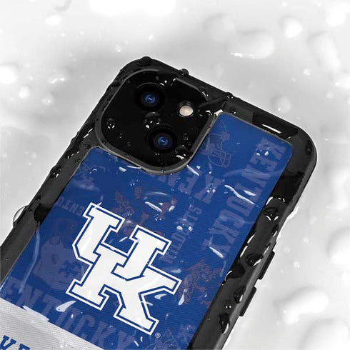 University of Kentucky Jersey Split iPhone 15 Plus Waterproof Case