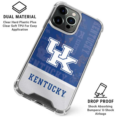 University of Kentucky Jersey Split iPhone 15 Pro Max Clear Case