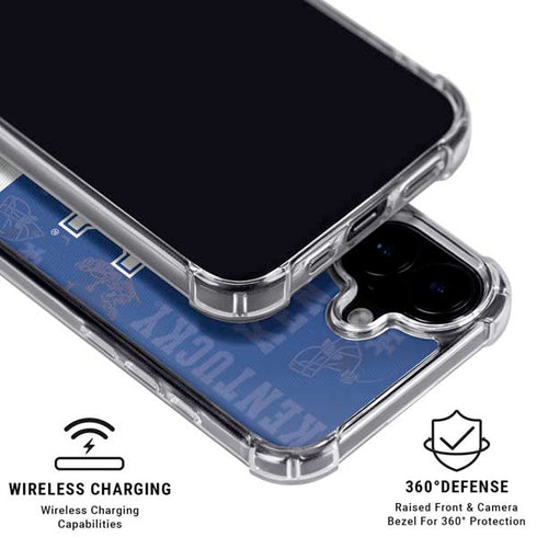 University of Kentucky Jersey Split iPhone 16 Plus Clear Case