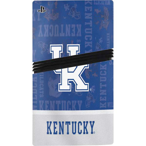 University of Kentucky Jersey Split PS5 Pro Disk Console Skin