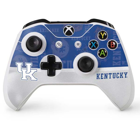 University of Kentucky Jersey Split Xbox One S Console and Controller Bundle Skin