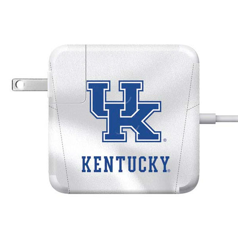 University of Kentucky White Jersey 85W Power Adapter (15 and 17 inch MacBook Pro Charger) Skin