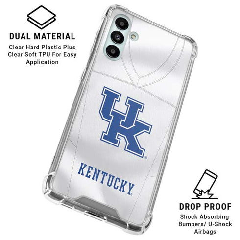 University of Kentucky White Jersey Galaxy A13 5G Clear Case