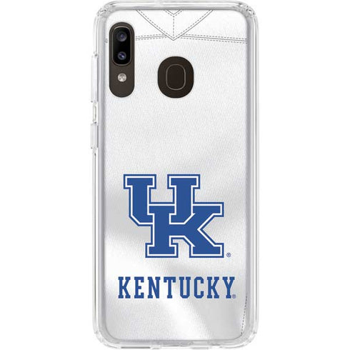 University of Kentucky White Jersey Galaxy A20 Clear Case