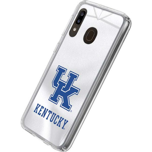 University of Kentucky White Jersey Galaxy A20 Clear Case