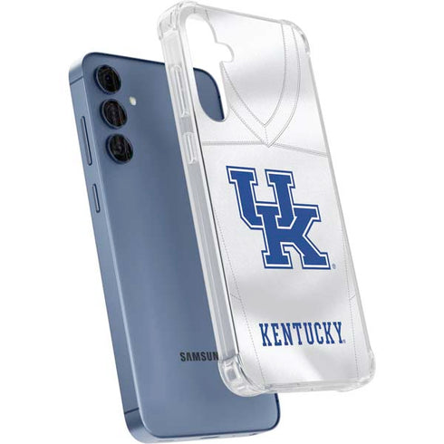 University of Kentucky White Jersey Galaxy A55 5G Clear Case