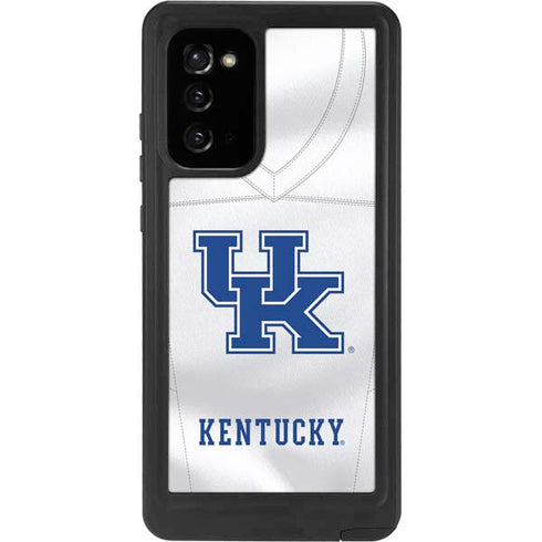 University of Kentucky White Jersey Galaxy Note20 5G Waterproof Case