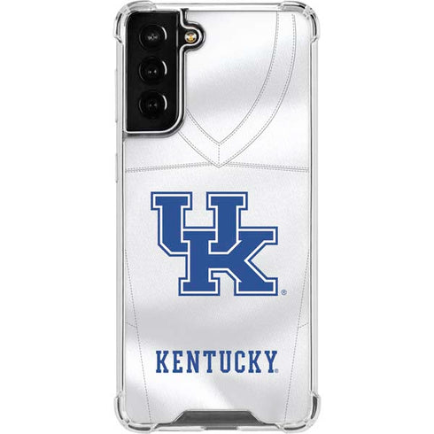 University of Kentucky White Jersey Galaxy S21 FE Clear Case