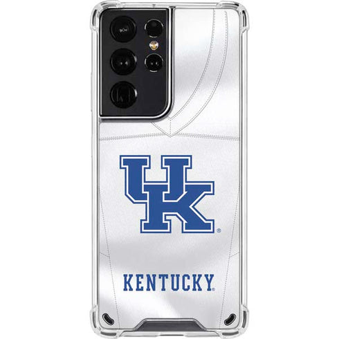 University of Kentucky White Jersey Galaxy S21 Ultra 5G Clear Case