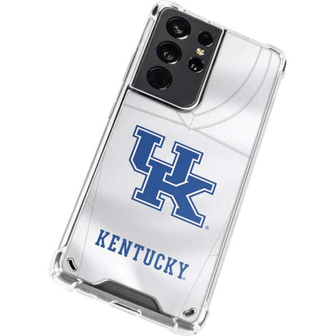 University of Kentucky White Jersey Galaxy S21 Ultra 5G Clear Case