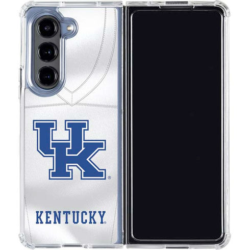 University of Kentucky White Jersey Galaxy Z Fold5 5G Clear Case
