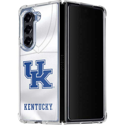 University of Kentucky White Jersey Galaxy Z Fold5 5G Clear Case