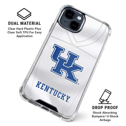 University of Kentucky White Jersey iPhone 14 Clear Case