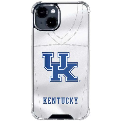 University of Kentucky White Jersey iPhone 14 Plus Clear Case