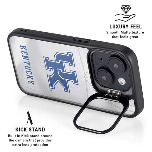 University of Kentucky White Jersey iPhone 15 Plus Kickstand Case