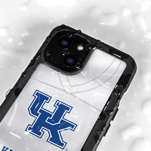 University of Kentucky White Jersey iPhone 15 Plus Waterproof Case