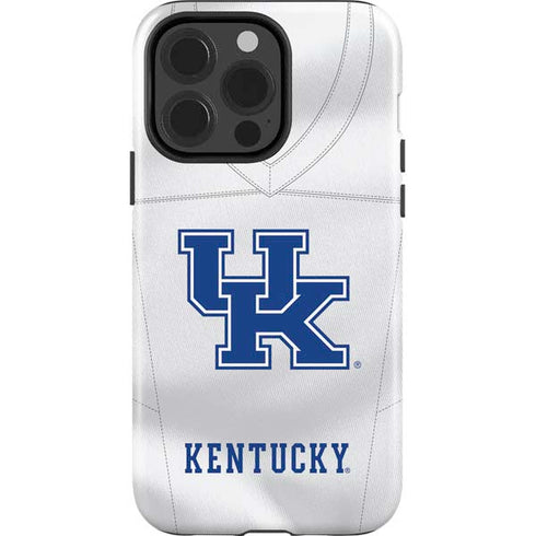 University of Kentucky White Jersey iPhone 15 Pro Impact Case