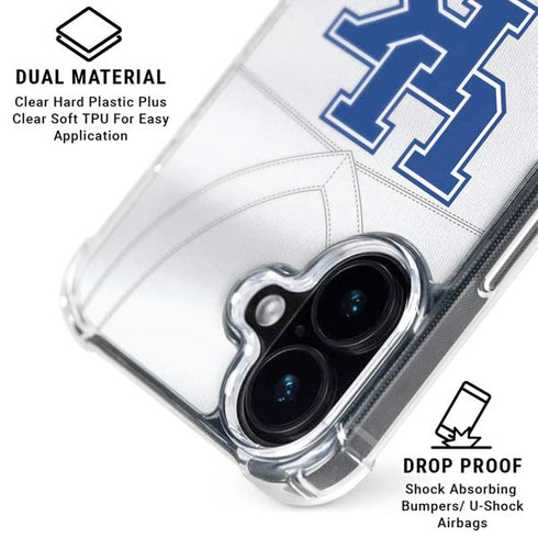 University of Kentucky White Jersey iPhone 16 Plus Clear Case