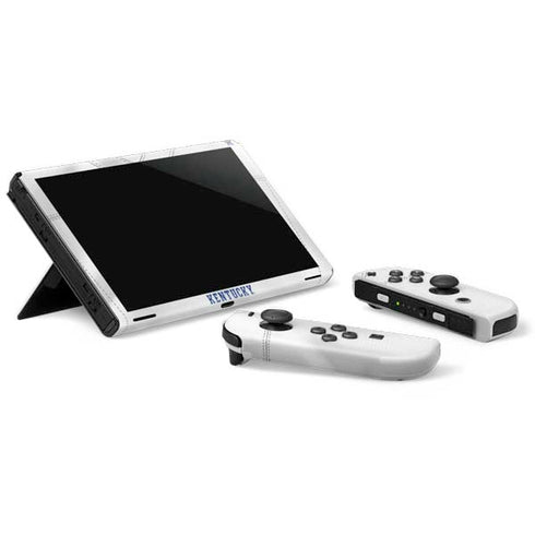 University of Kentucky White Jersey Nintendo Switch OLED (2021) Skin