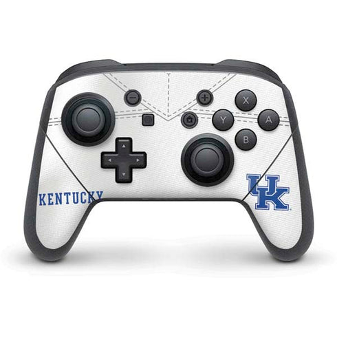 University of Kentucky White Jersey Nintendo Switch Pro Controller Skin