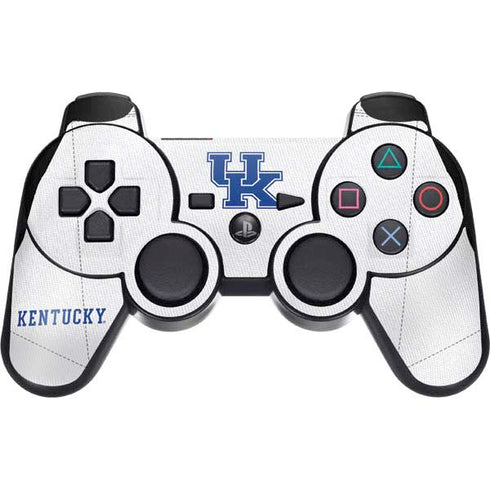 University of Kentucky White Jersey PS3 Dual Shock wireless controller Skin