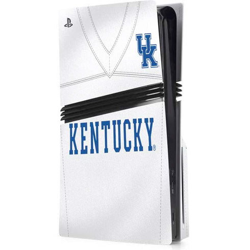 University of Kentucky White Jersey PS5 Pro Disk Console Skin
