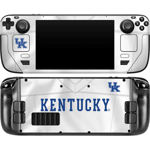 University of Kentucky White Jersey Steam Deck Handheld Gaming Computer OLED Skin