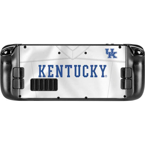 University of Kentucky White Jersey Steam Deck Handheld Gaming Computer OLED Skin