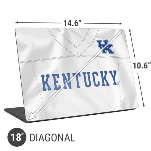 University of Kentucky White Jersey Universal Laptop 18in (14.6 x 10.6in) Skin