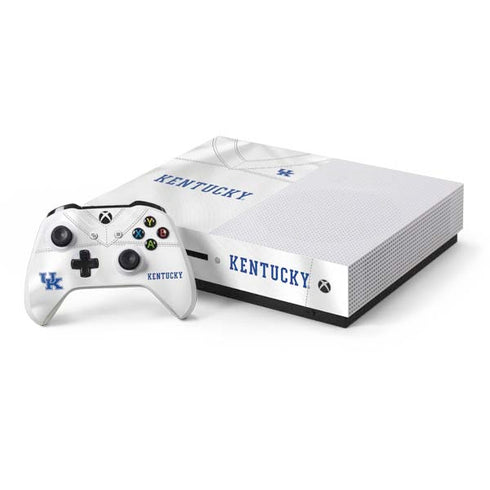 University of Kentucky White Jersey Xbox One S Console and Controller Bundle Skin